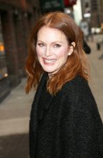 JULIANNE MOORE Arrives at Ed Sullivan Theater