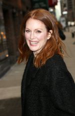 JULIANNE MOORE Arrives at Ed Sullivan Theater