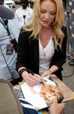 KATHERINE HEIGL on the Set odf Extra in Los Angeles