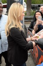 KATHERINE HEIGL on the Set odf Extra in Los Angeles