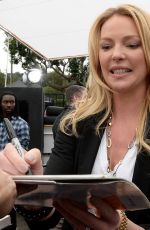 KATHERINE HEIGL on the Set odf Extra in Los Angeles