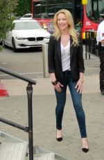 KATHERINE HEIGL on the Set odf Extra in Los Angeles