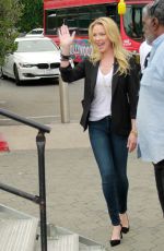 KATHERINE HEIGL on the Set odf Extra in Los Angeles