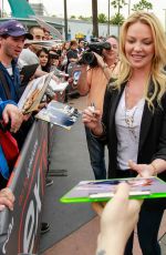 KATHERINE HEIGL on the Set odf Extra in Los Angeles