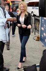 KATHERINE HEIGL on the Set odf Extra in Los Angeles