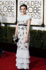 KEIRA KNIGHTLEY at 2015 Golden Globe Awards in Beverly Hills