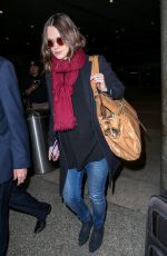 KEIRA KNIGHTLEY at Heathrow Airport