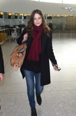 KEIRA KNIGHTLEY at Heathrow Airport
