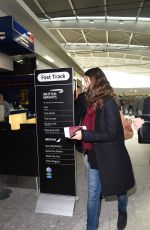 KEIRA KNIGHTLEY at Heathrow Airport