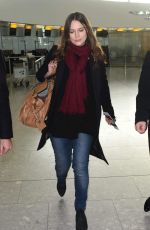 KEIRA KNIGHTLEY at Heathrow Airport