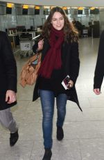KEIRA KNIGHTLEY at Heathrow Airport