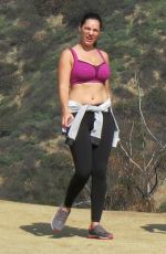 KELLY BROOK in Tight Top Out Hiking in West Hollywood
