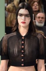 KENDALL JENNER on the Runway of Chanel Fashion Show in Paris