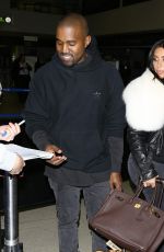 KIM KARDASHIAN and Kanye West at Los Angeles International Airport 0701