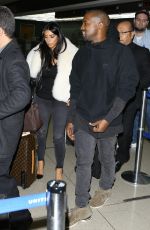 KIM KARDASHIAN and Kanye West at Los Angeles International Airport 0701