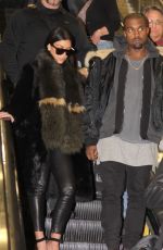 KIM KARDASHIAN and Kanye West at Washington Dulles International Airport