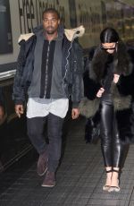 KIM KARDASHIAN and Kanye West at Washington Dulles International Airport