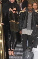 KIM KARDASHIAN and Kanye West at Washington Dulles International Airport
