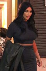 KIM KARDASHIAN Leaves a Sushi Restaurant in Encino