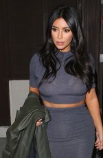 KIM KARDASHIAN Leaves a Sushi Restaurant in Encino