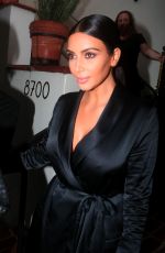 KIM KARDASHIAN Leeaes AOC Wine Bar and Restaurant in Los Angeles