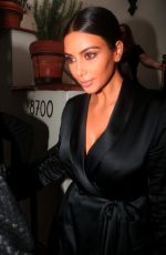 KIM KARDASHIAN Leeaes AOC Wine Bar and Restaurant in Los Angeles