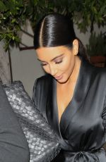 KIM KARDASHIAN Leeaes AOC Wine Bar and Restaurant in Los Angeles