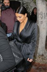 KIM KARDASHIAN Leeaes AOC Wine Bar and Restaurant in Los Angeles