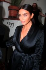 KIM KARDASHIAN Leeaes AOC Wine Bar and Restaurant in Los Angeles