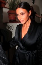 KIM KARDASHIAN Leeaes AOC Wine Bar and Restaurant in Los Angeles