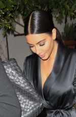 KIM KARDASHIAN Leeaes AOC Wine Bar and Restaurant in Los Angeles