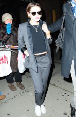 KRISTEN STEWART Arrives on the Jon Stewart Show in New York