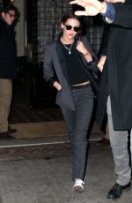 KRISTEN STEWART Arrives on the Jon Stewart Show in New York