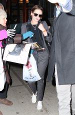 KRISTEN STEWART Arrives on the Jon Stewart Show in New York
