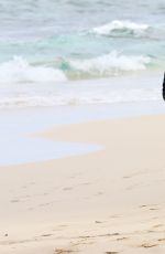 KRISTEN STEWART in Shorts on the Beach in Honolulu