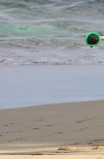 KRISTEN STEWART in Shorts on the Beach in Honolulu