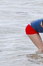 KRISTEN STEWART in Shorts on the Beach in Honolulu