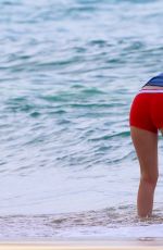 KRISTEN STEWART in Shorts on the Beach in Honolulu