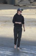 KRISTEN STEWART Walking Out at a Beach in Malibu