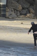 KRISTEN STEWART Walking Out at a Beach in Malibu