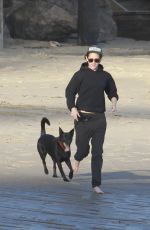 KRISTEN STEWART Walking Out at a Beach in Malibu