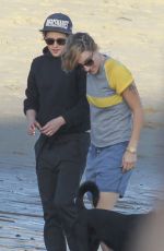 KRISTEN STEWART Walking Out at a Beach in Malibu