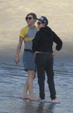 KRISTEN STEWART Walking Out at a Beach in Malibu
