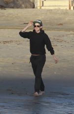 KRISTEN STEWART Walking Out at a Beach in Malibu