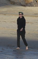 KRISTEN STEWART Walking Out at a Beach in Malibu