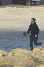 KRISTEN STEWART Walking Out at a Beach in Malibu