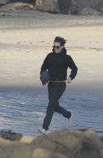 KRISTEN STEWART Walking Out at a Beach in Malibu