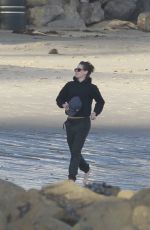 KRISTEN STEWART Walking Out at a Beach in Malibu