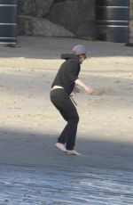 KRISTEN STEWART Walking Out at a Beach in Malibu