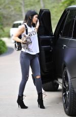KYLIE JENNER in Tight Ripped Jeans Out in Malibu 1201